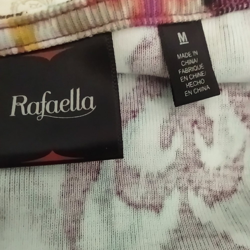Rafaella Embellished Multicolor long sleeve women's Top Size Med - Picture 6 of 9